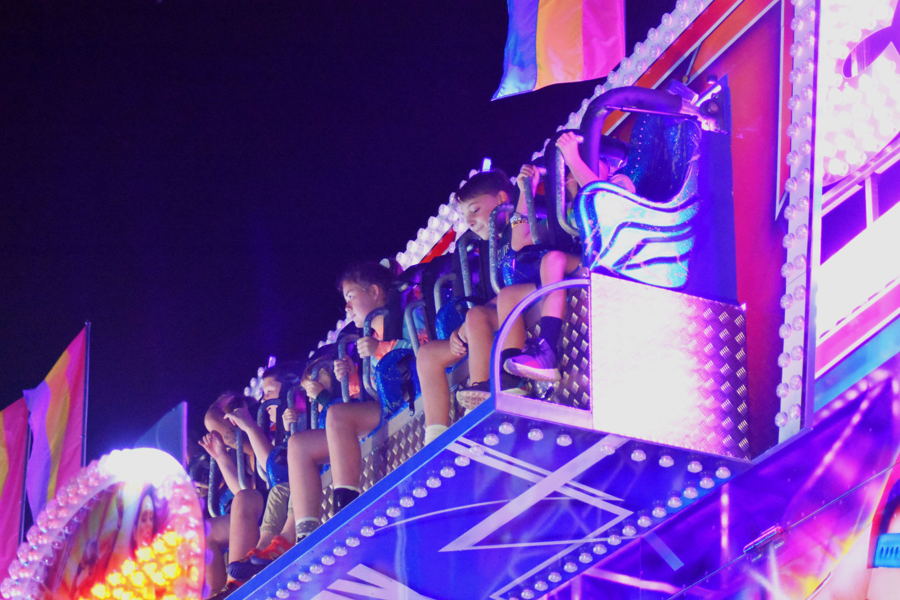 The Washington County Fair at night